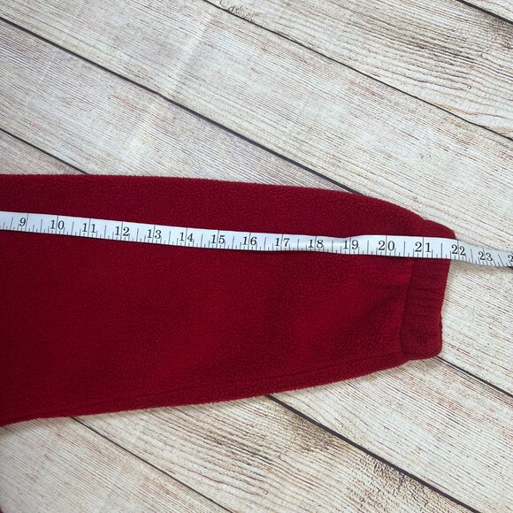 LL Bean Red Fleece Pullover Small Women's Quarter Zip Outdoors Jacket Sweater - Picture 3 of 11